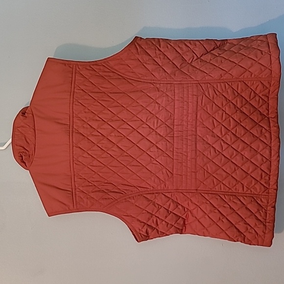 Orvis Quilted Full Zip Burnt Orange Vest Wmns XL Outdoors Wind & Water Resistant - Picture 8 of 14